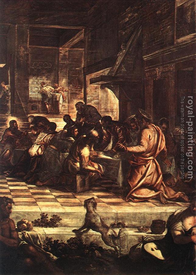 Jacopo Robusti Tintoretto : The Last Supper detail